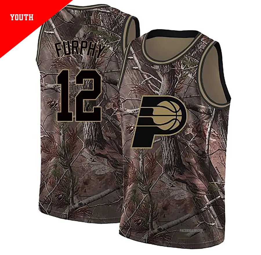 ＃12 Youth Johnny Furphy Indiana Pacers Camo Swingman Realtree Collection Jersey