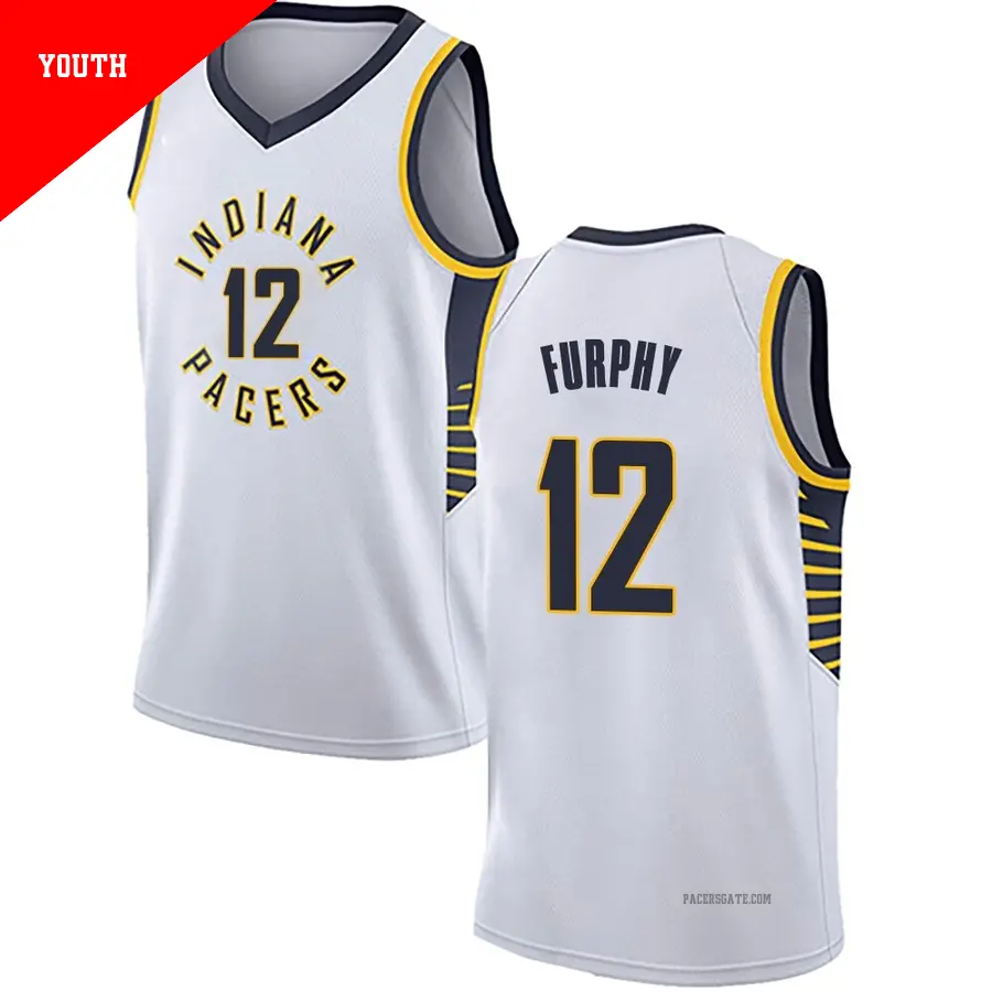 ＃12 Youth Johnny Furphy Indiana Pacers White Swingman JerseyAssociation Edition