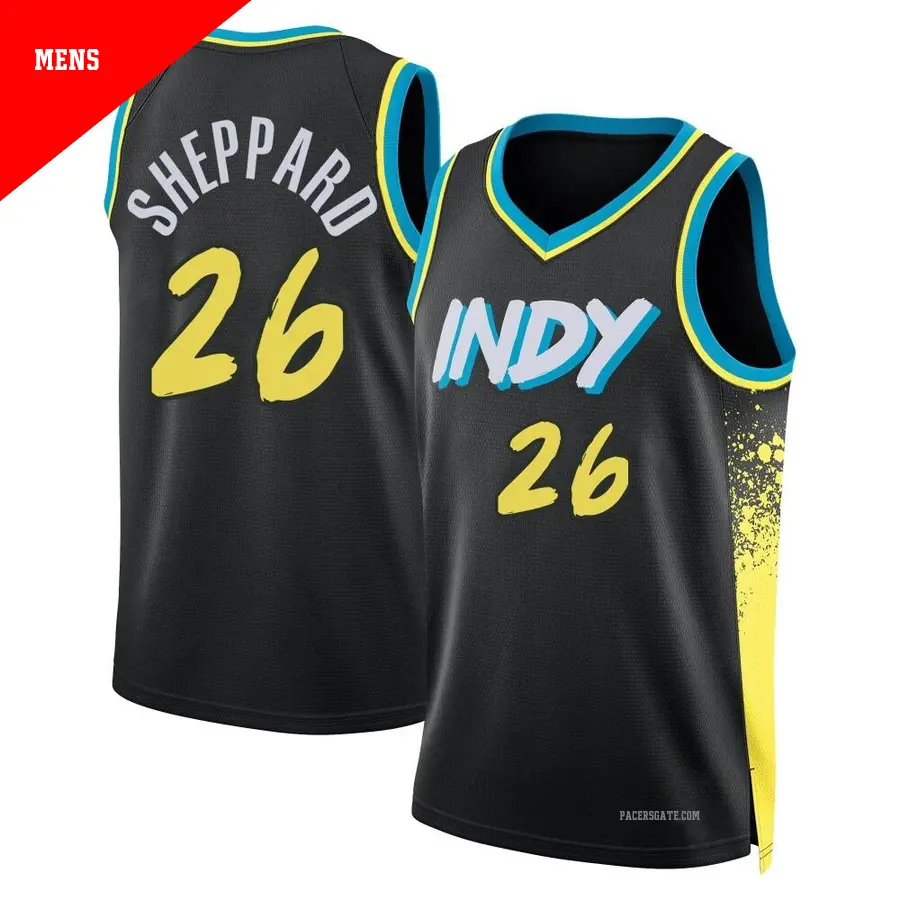 ＃26 Men's Ben Sheppard Indiana Pacers 2023/24 Swingman Black City Edition Jersey