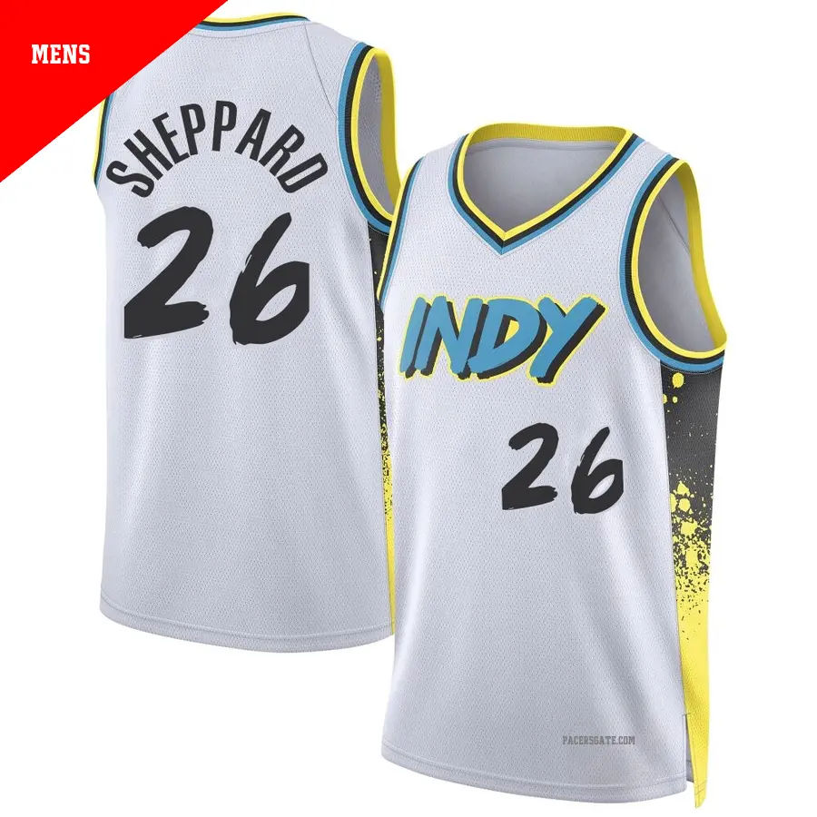 ＃26 Men's Ben Sheppard Indiana Pacers 2024/25 Swingman White City Edition Jersey