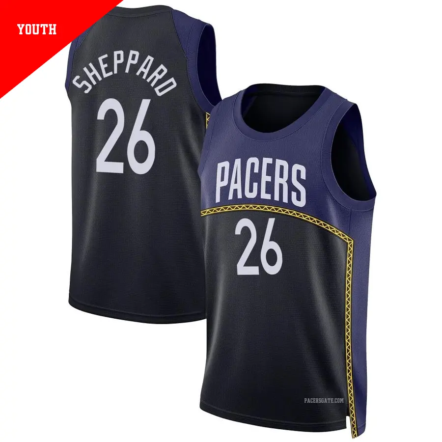＃26 Youth Ben Sheppard Indiana Pacers 2022/23 Swingman Blue City Edition Jersey