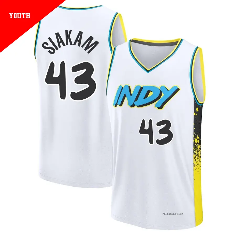 Pascal Siakam ゲームジャージ(2023HOME)L 43 Youth Pascal Siakam Indiana Pacers 2023/24 Swingman Black